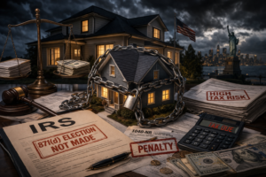 非税务居民持有美国投资房产，如果没做871（d）选择，可能面临重税风险